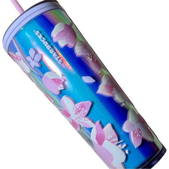 🌸 Starbucks Sakura Cherry Blossum Iridescent Tumbler 24oz (2023) 🌸 - Picture 1 of 5